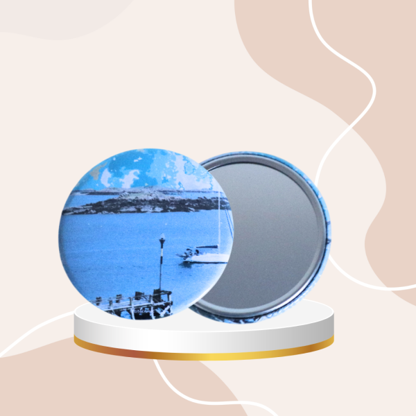 Miroir de poche Embarcadère Marée Basse (Iles Chausey, Normandie)
