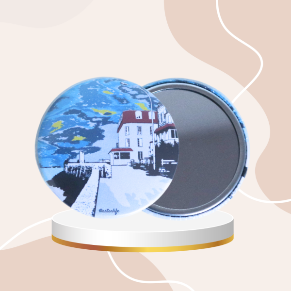 Miroir de poche Promenade du Canada (Arromanches-les-Bains, Côte de Nacre)