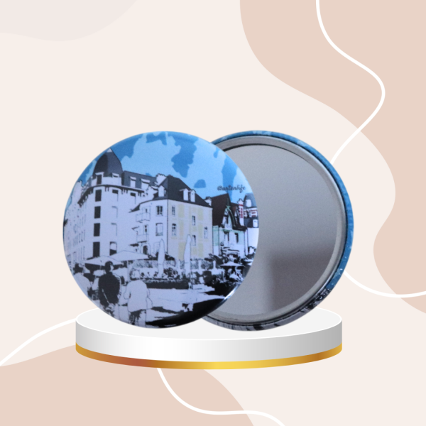 Miroir de poche Promenade Savignac (Trouville-sur-Mer, Côte fleurie)