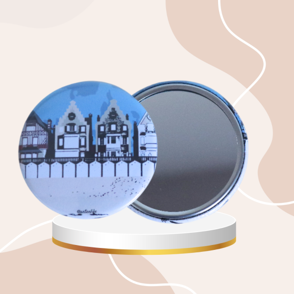 Miroir de poche Villas de Bord de Mer (Cabourg, Côte fleurie)