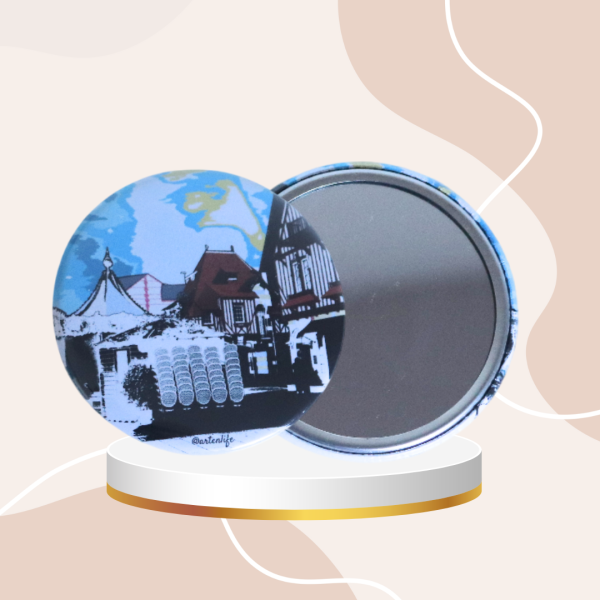 Miroir de poche Place du Casino (Deauville, Côte fleurie)