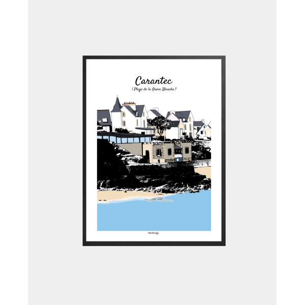 Affiche La Grève Blanche (Carantec, Baie de Morlaix)