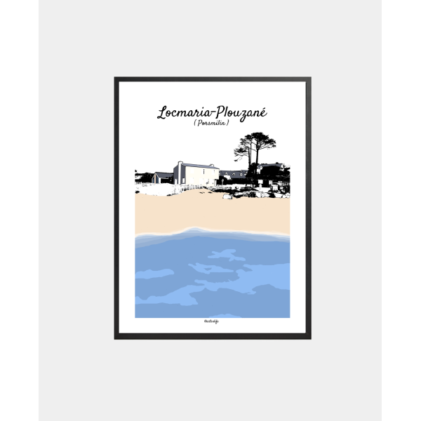 Affiche Plage de Porsmilin (Locmaria-Plouzané, Finistère)
