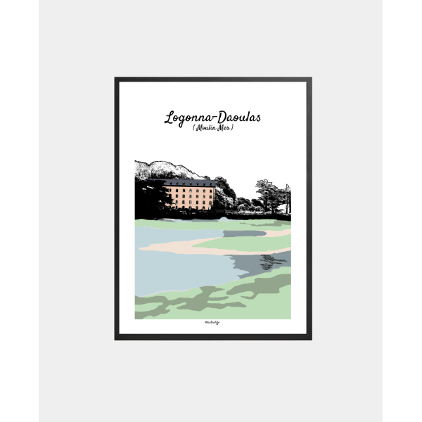 Affiche Moulin Mer (Logonna-Daoulas, Rade de Brest)