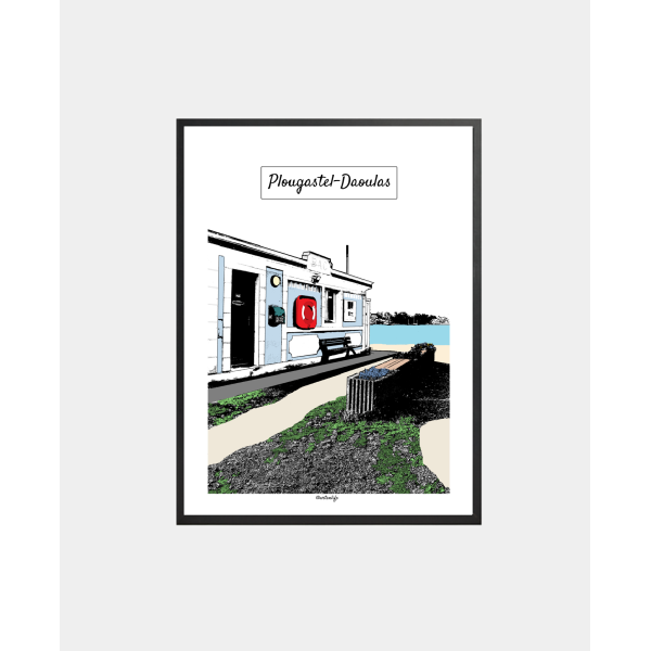 Affiche Bac de passage (Plougastel-Daoulas, Rade de Brest)