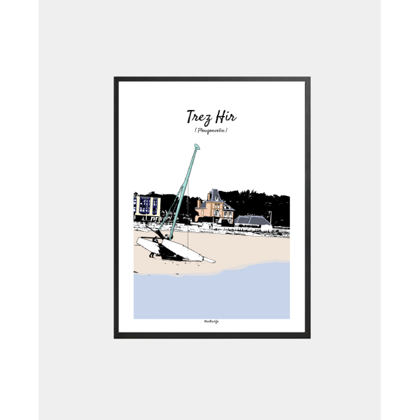Affiche Plage de Trez Hir (Plougonvelin, Rade de Brest)