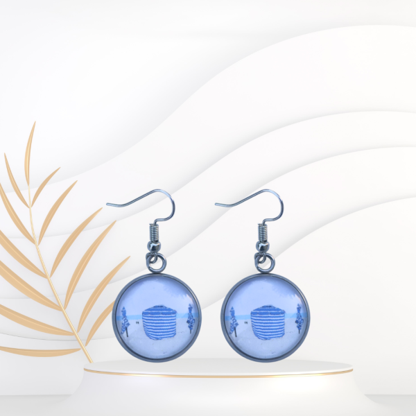 Boucles d'oreille Tentes de Plage (Cabourg, Normandie)