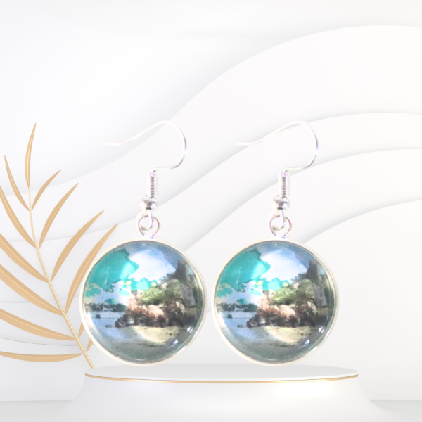 Boucles d'oreille Ilot Ar Prat (Ile de Bréhat)