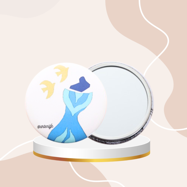 Miroir de poche Femme au chapeau (Nantes)