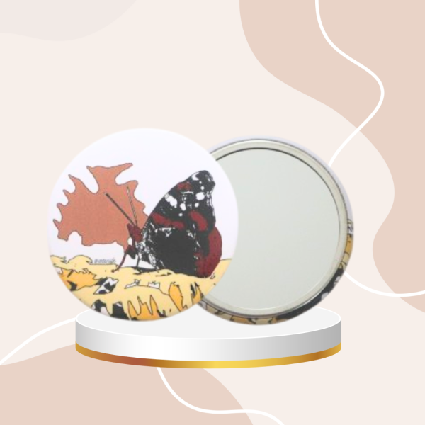 Miroir de poche Papillon vulcain (Sarzeau)