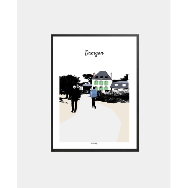 Affiche Damgan - Quai de l'Océan - Illustration Bretagne