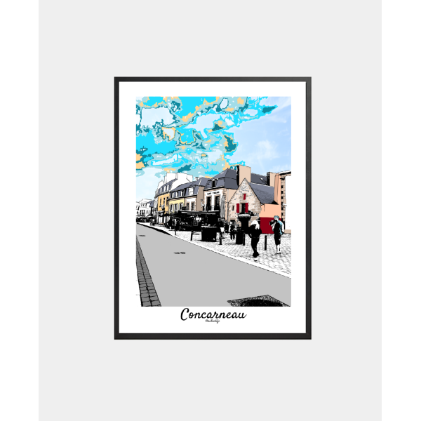 Affiche Place Jean Jaurés (Concarneau)