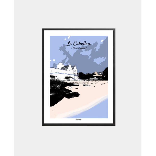Affiche Plage du Cabellou (Concarneau)