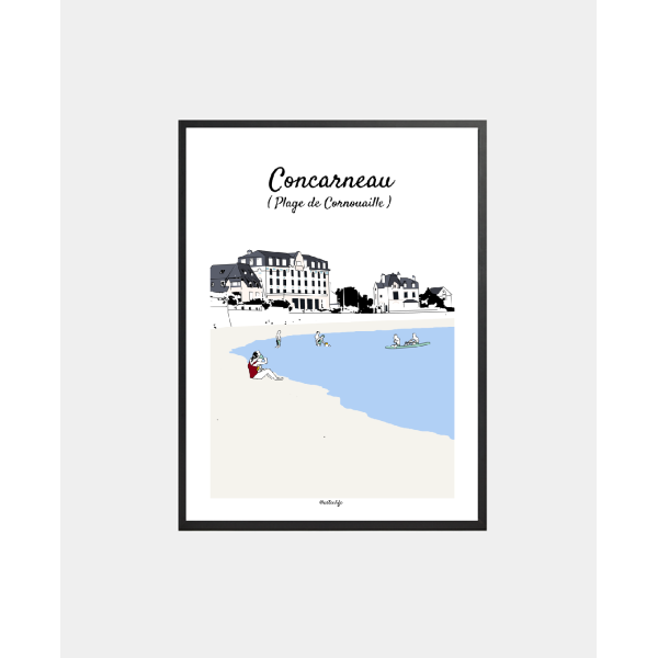 Affiche Plage de Cornouailles (Concarneau)