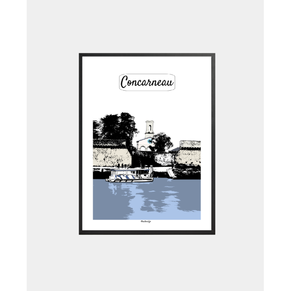Affiche Ville close depuis Lanriec (Concarneau)