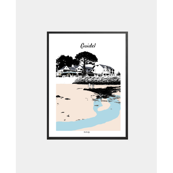 Affiche Les quais et la Plage (Guidel-Plage)