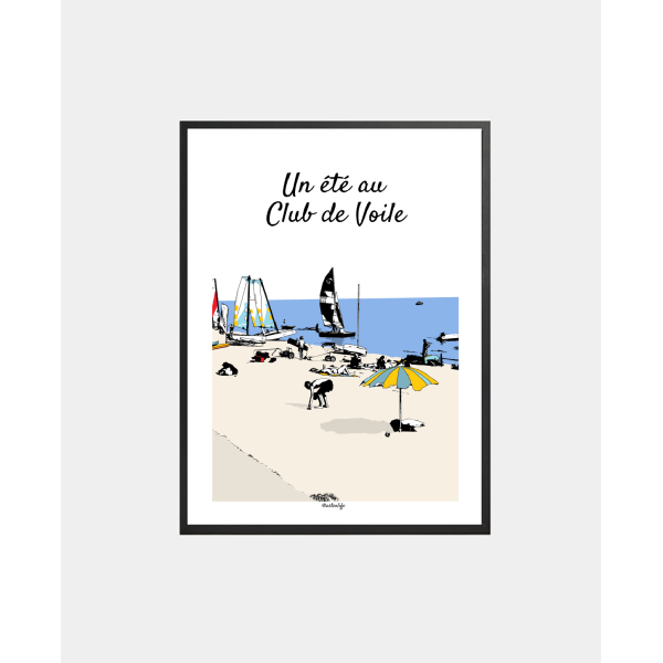 Affiche Au Club de Voile (Côte Atlantique)