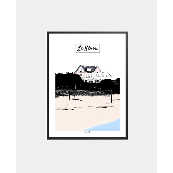 Affiche Plage du Kerou (Clohars-Carnoët)