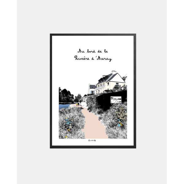 Affiche Au bord de la Rivière d'Auray (Le Bono)