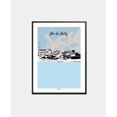 Affiche "Bourg" Ile de Batz
