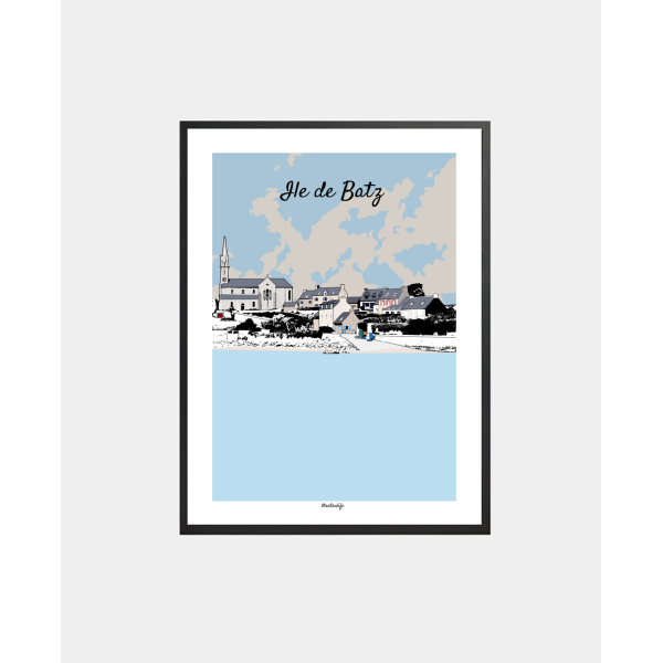 Affiche "Bourg" Ile de Batz