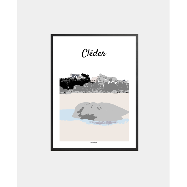 Affiche "Plage de Lavillo" Cléder