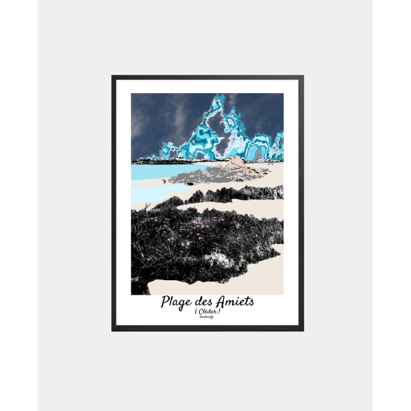 Affiche "Plage des Amiets" Cléder