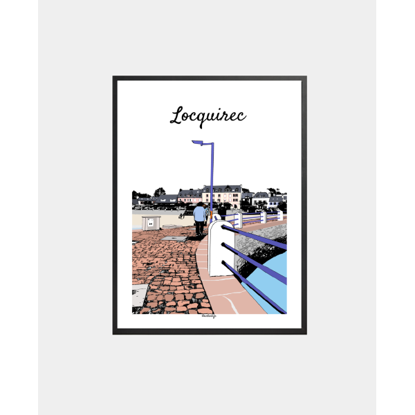 Affiche "Plage du Port" Locquirec