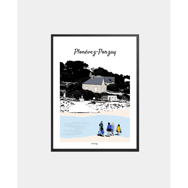 Affiche "Plage Tréguer" Plonévez Porzay