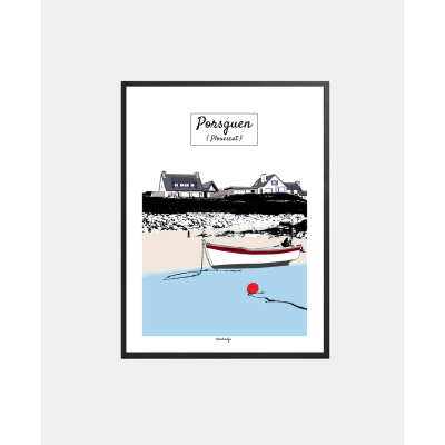 Affiche "Plage de Porsguen"...