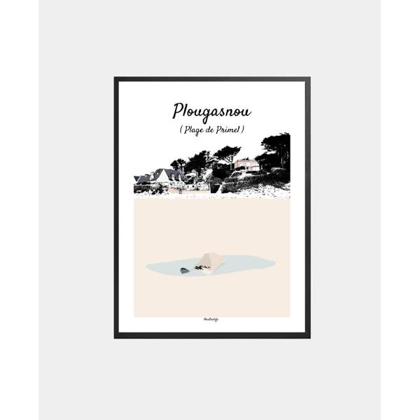 Affiche "Plage de Primel" Plougasnou