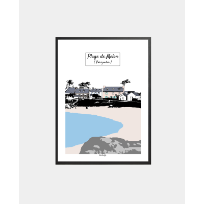 Affiche "Plage de Melon"...