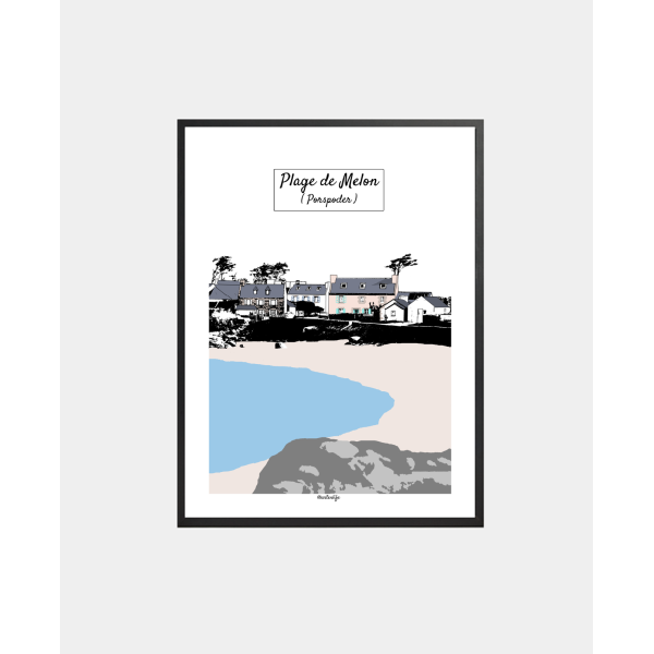 Affiche "Plage de Melon" Porspoder