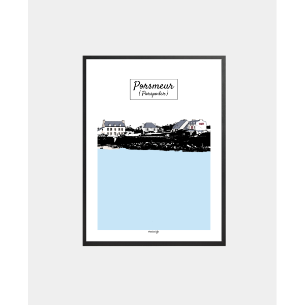 Affiche "Plage de Porsmeur" Porspoder