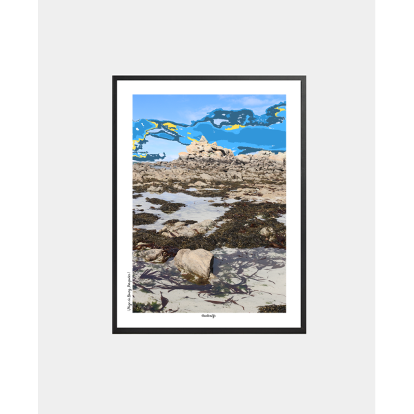 Affiche Photo "Plage du Bourg" Porspoder