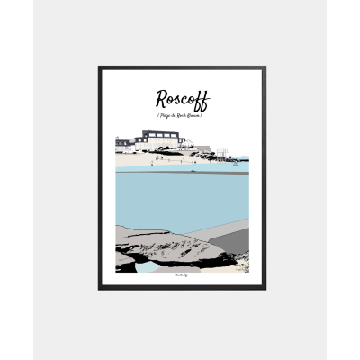 Affiche "Plage de Roc'h...