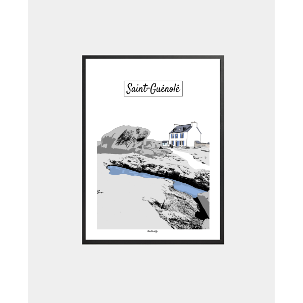 Affiche "La Maison et les Rochers de Saint-Guénolé" Penmarc'h