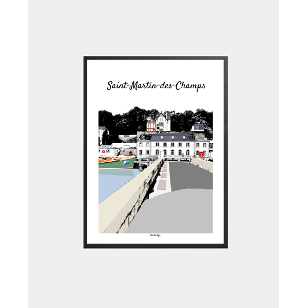 Affiche "Ecluse de Morlaix" Saint-Martin-des-Champs