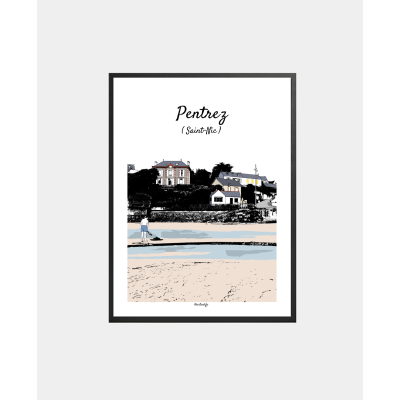 Affiche "Plage de Pentrez"...