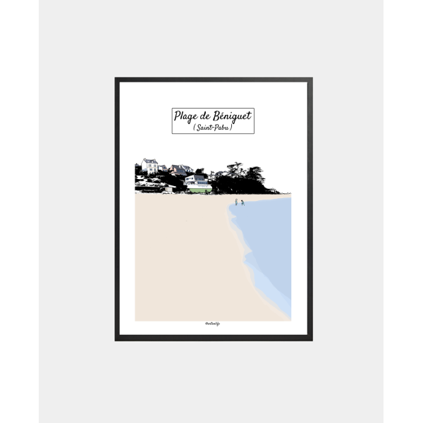 Affiche "Plage de Béniguet" Saint-Pabu