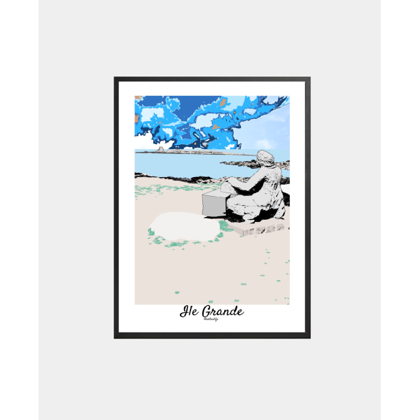 Affiche "Carrière Brintech & Rocher du Corbeau" Ile Grande