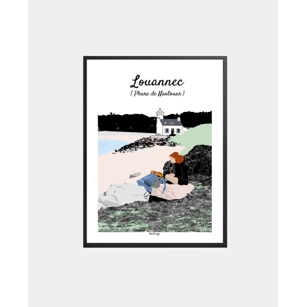Affiche "Phare de Nantouar" Louannec