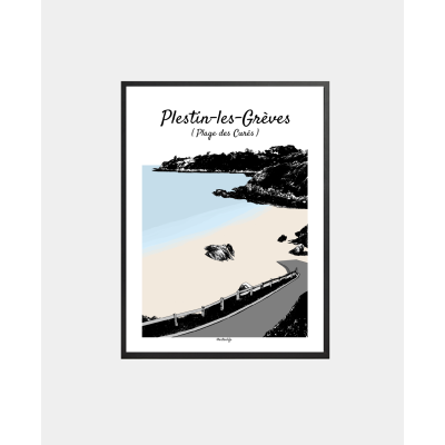 Affiche "Plage des Curés"...
