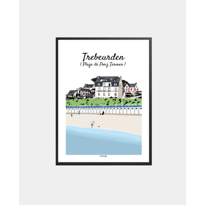 Affiche "Plage de Porz...