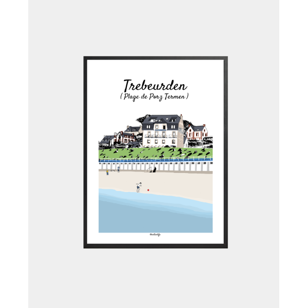 Affiche "Plage de Porz Termen" Trébeurden