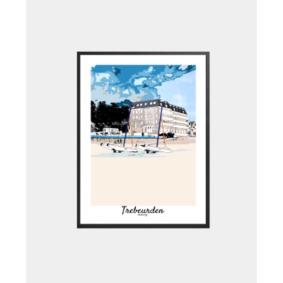 Affiche "Plage de Tresmeur"...