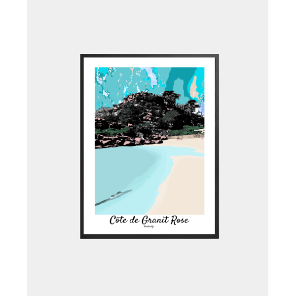 Affiche "Rochers du Castels" Trébeurden