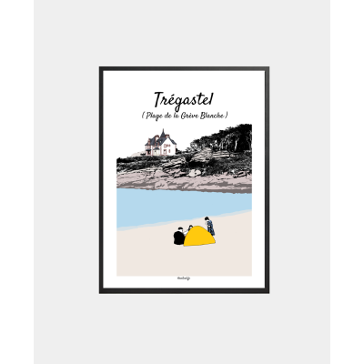 Affiche "Plage de la Grève...