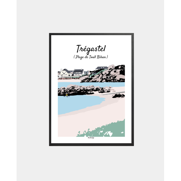 Affiche "Plage de Toull Bihan" Trégastel