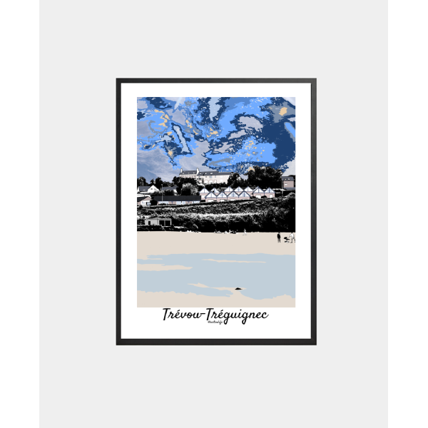 Affiche "Plage Trestel" Trevou-Treguignec